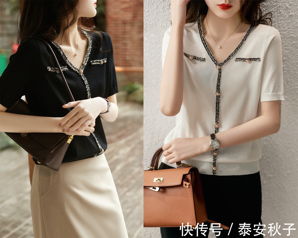 v领|夏日的“针织衫”怎么穿搭才显瘦?玩转轻薄衫,轻松美出新高度!