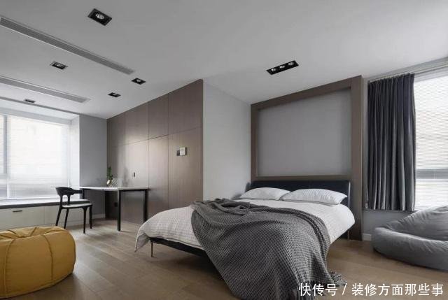 卫生间|143平现代风设计,卧室大面积浅灰色调营造静谧安逸的睡眠氛围