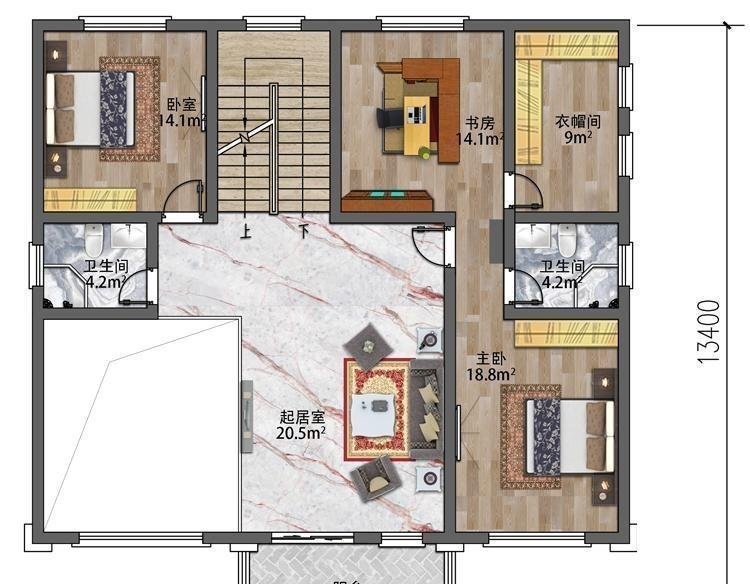 外观|12.8×13.4米欧式别墅,外观够大气,老家建一栋很有面子