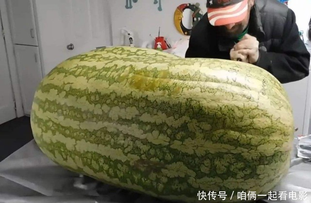 外国大哥买了一个260斤重的大西瓜,切开那一瞬间,众人很惊讶