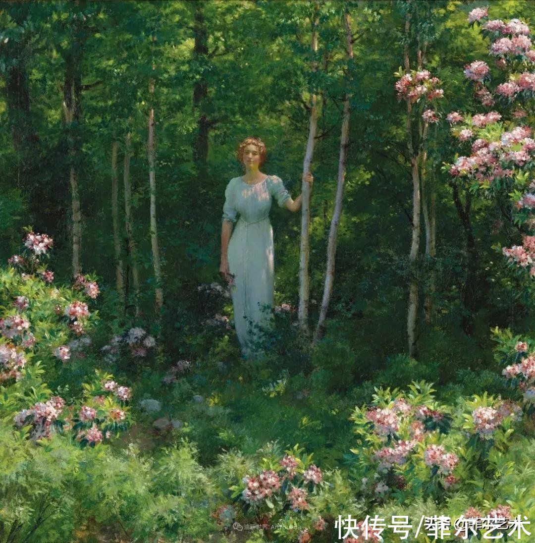 curran#美国画家画笔下的女人，犹如春天的茉莉花，清香、娇艳而不失典雅