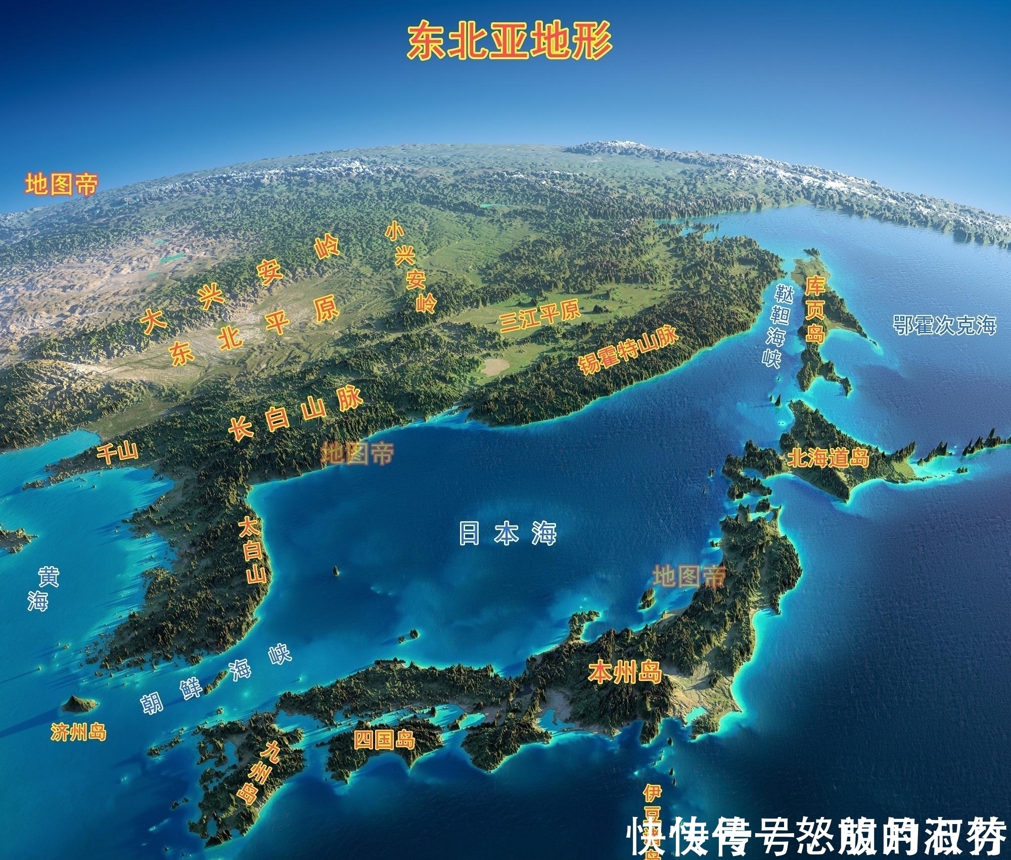 日本和韩国陆地面积