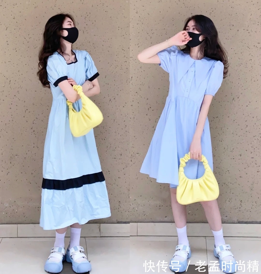 半身裙|适合打造高级气质的蓝色系搭配，营造放松的精致感，和夏末绝配