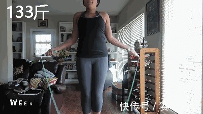 体重|140斤的女孩，每天坚持跳绳，3个月后体重下降了多少斤