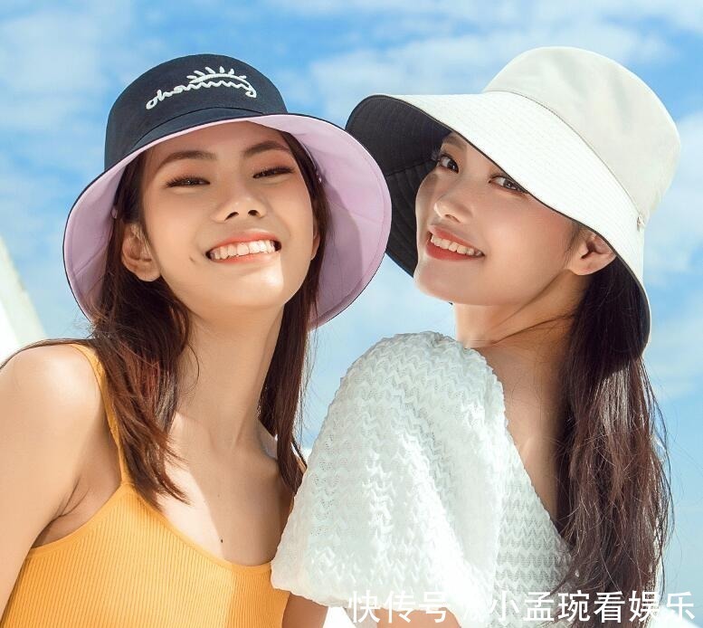 紫外线 单调的鸭舌帽就别戴了,看我媳妇头上戴的渔夫帽,好看又时尚