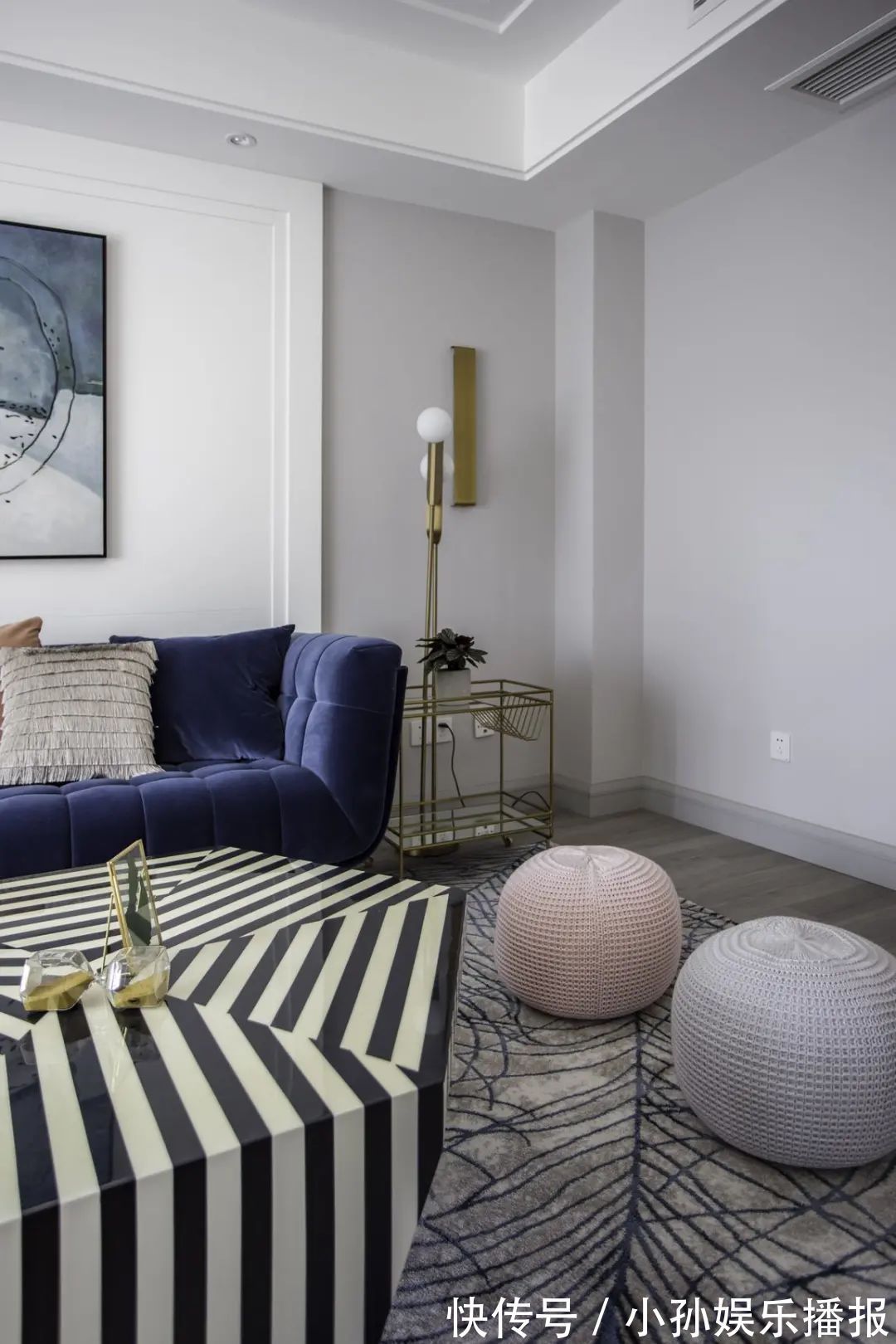 装饰画|180㎡浪漫小窝,蓝与粉、灰与白,优雅情趣,轻松舒适