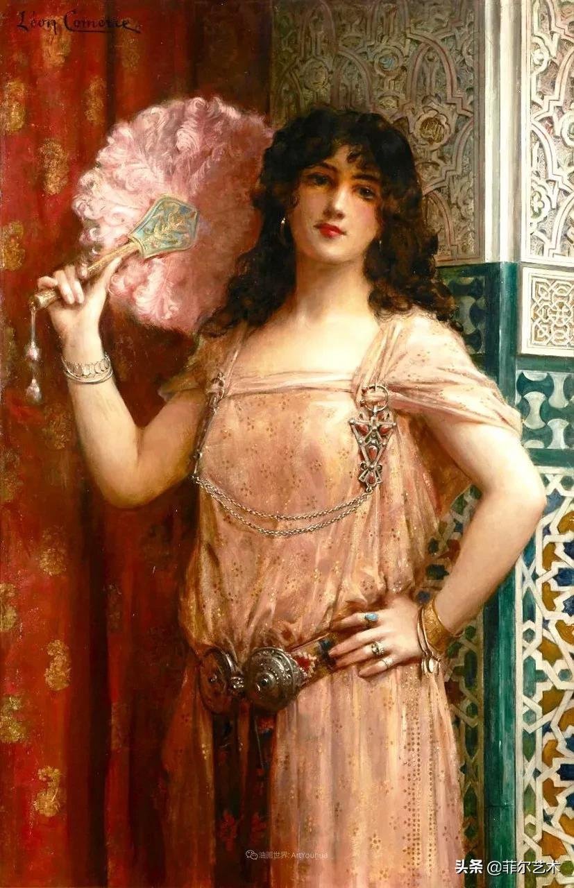 肖像@法国学院派著名画家科默尔,笔下的美丽女性犹如天使下凡