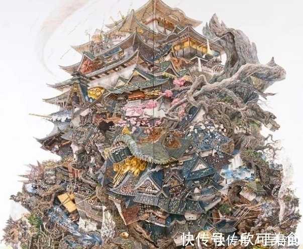 兴亡史#日本“天才”画家用三年画了一幅画,网友看后密集恐惧症者慎入