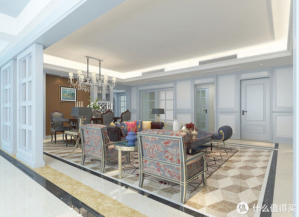 风格|180㎡四居室大平层,简欧风格有种低调的奢华感,让人感觉眼前一亮