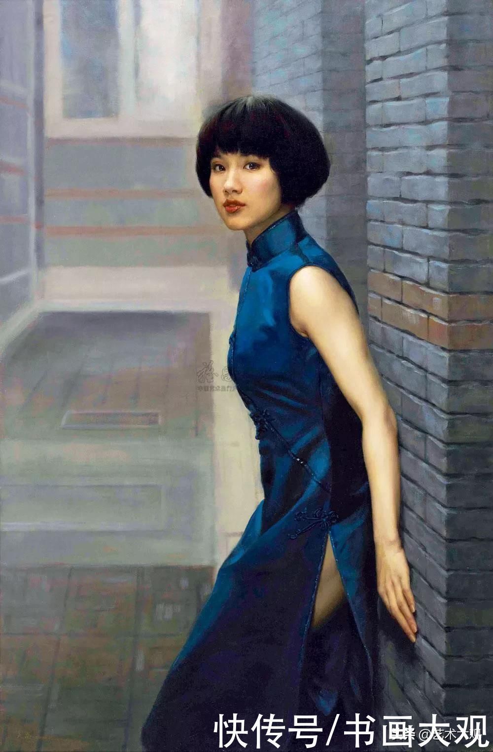 旗袍!油画中的旗袍女子风情万种艺术大观美术专题作品欣赏