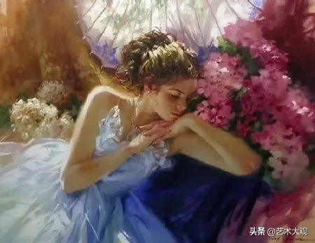 ri@西式风格淑女绘画——当代画家Richard S. Johnson人物油画欣赏
