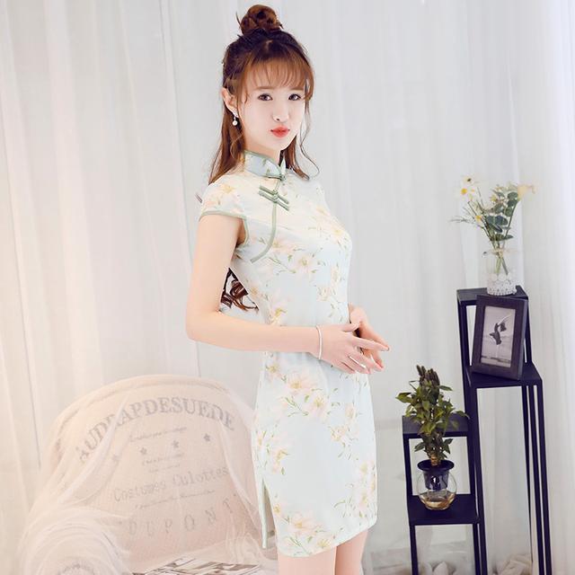 旗袍|穿腻了连衣裙就来件旗袍,清新甜美,时髦精致大气有品位
