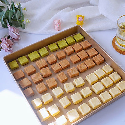 一次成功香酥可口三色炼乳小方