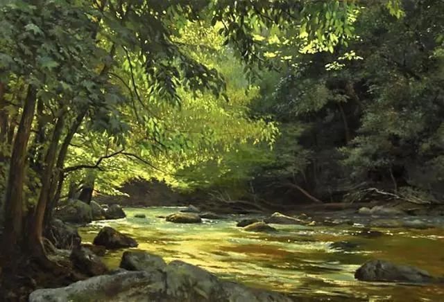 油画#加拿大画家Lili Anne Laurin的风景油画,在形色光影中倾洒出绝美风景