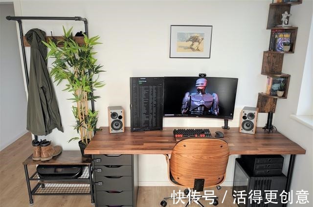 显示器|超酷的家庭办公室，充满创意的家居工作空间！