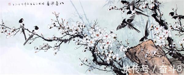 国画!国画名作《八喜闹春》创始人毋颖峰作品欣赏