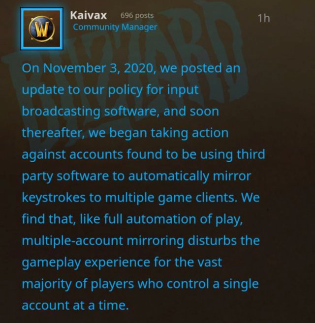 严打工作室 暴雪宣布封杀 魔兽世界 多账号脚本 全网搜