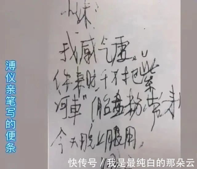 毛笔书法!溥仪写下了最后的28个字,没曾想,其硬笔书法亦精到,骨力十足