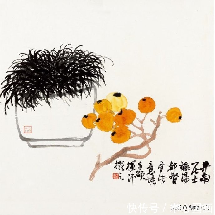 老苍#吴昌硕《花卉清供册》欣赏