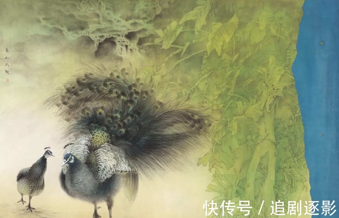 万利民@花鸟画|万利民,一个画孔雀的丹青妙手