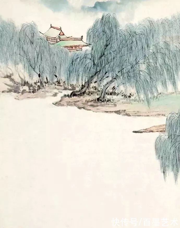 郑午昌@春风拂柳,春意浓!大师笔下的春柳太美了