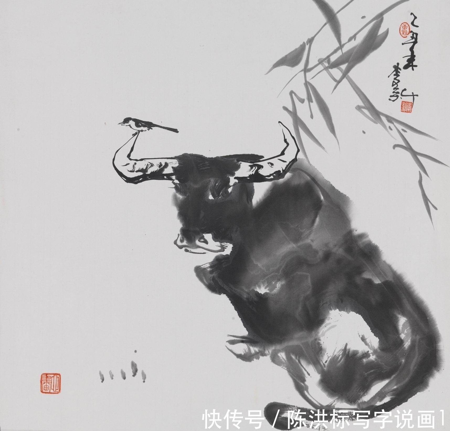画家@一幅牛气冲天的画,却让画家陈李新,结缘中国科技产业大咖戴伟民