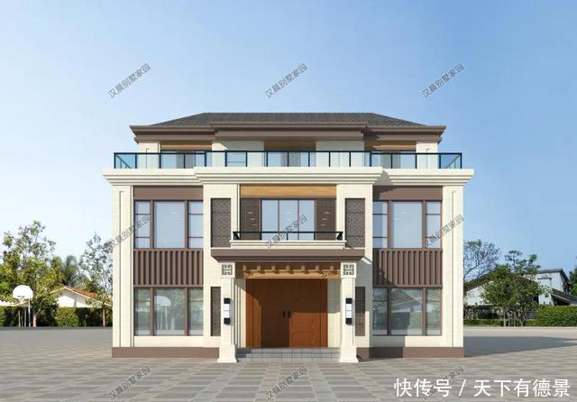 布置|新中式别墅经久耐看有韵味,二层三层设计挑空客厅美观又大气