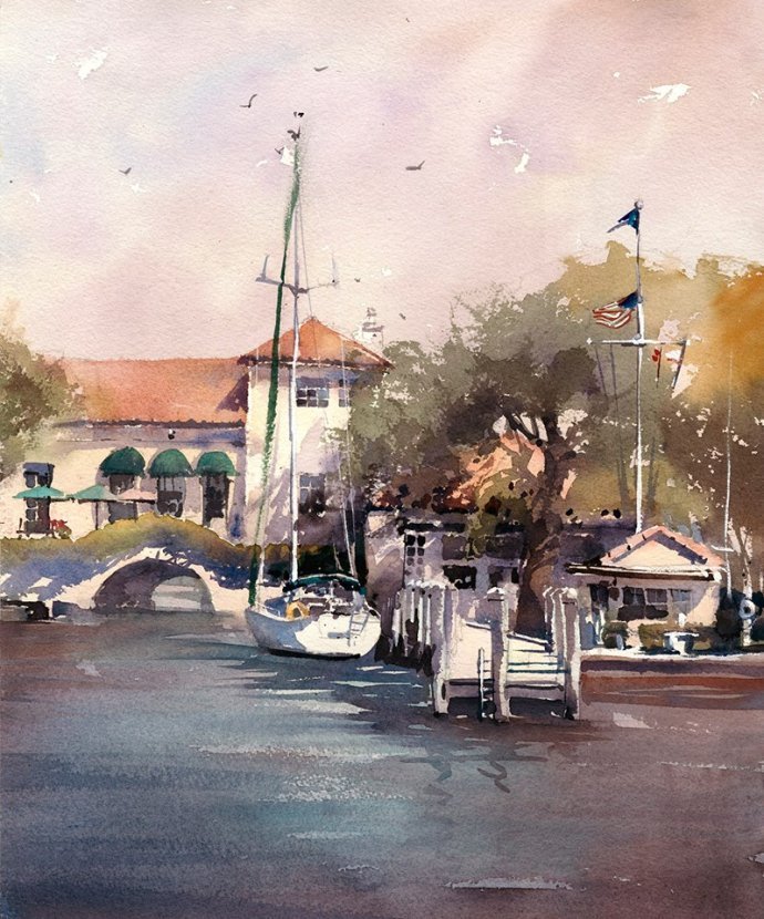 弗拉迪斯拉夫!印象水彩/美国当代艺术家弗拉迪斯拉夫水彩作品