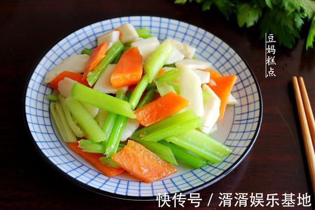 又一道纯素小炒,山药炒西芹的做法,营养健康,多吃还不怕胖