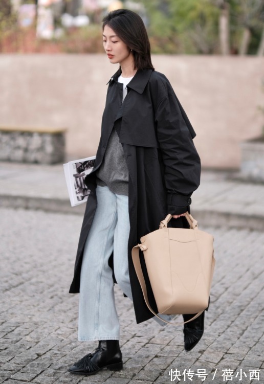 大长腿 收起你的卫衣!瞧今年早春流行的“长风衣”,这样搭配回头率100%