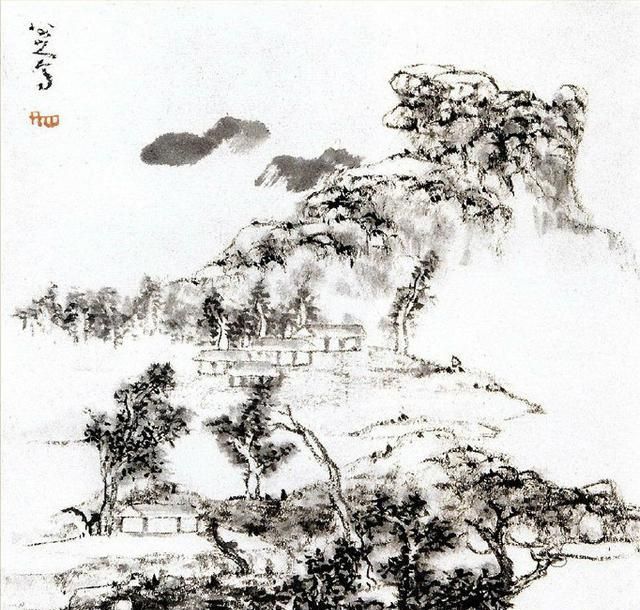 董其昌#八大山人朱耷的残山剩墨,别人模仿不出来,意境荒凉寂寥