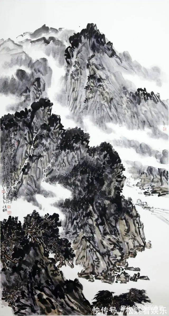 山水画!他的山水画里的大山大川大多出自于神奇的巴山蜀水