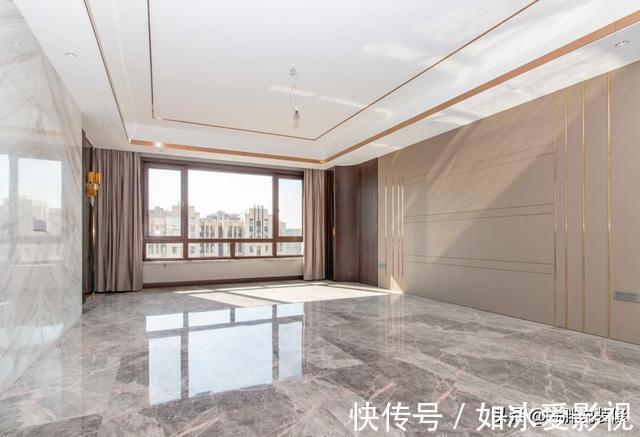 背景墙|参观230㎡大平层，房子大就是任性，简单装修都非常大气显档次