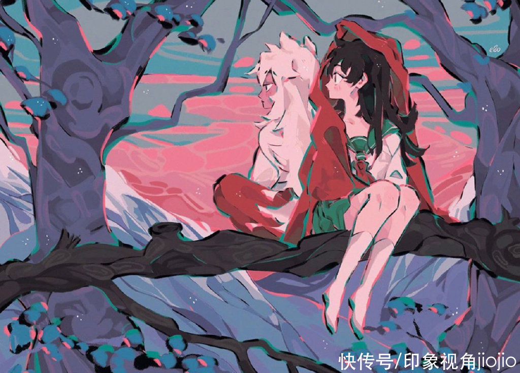 插画作品!甜腻腻的润系少女,看着看着就融化在色块里