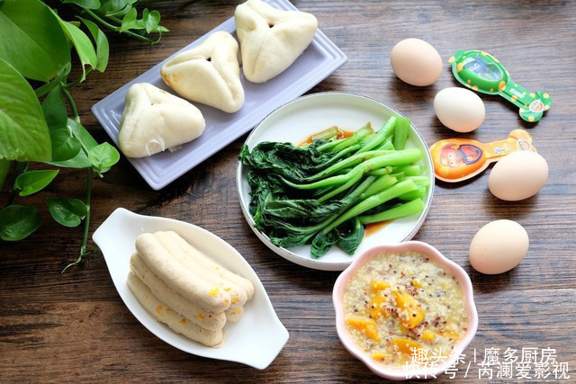 晒晒一家四口的早餐,有荤有素,营养好消化,朋友说要搬来做邻居