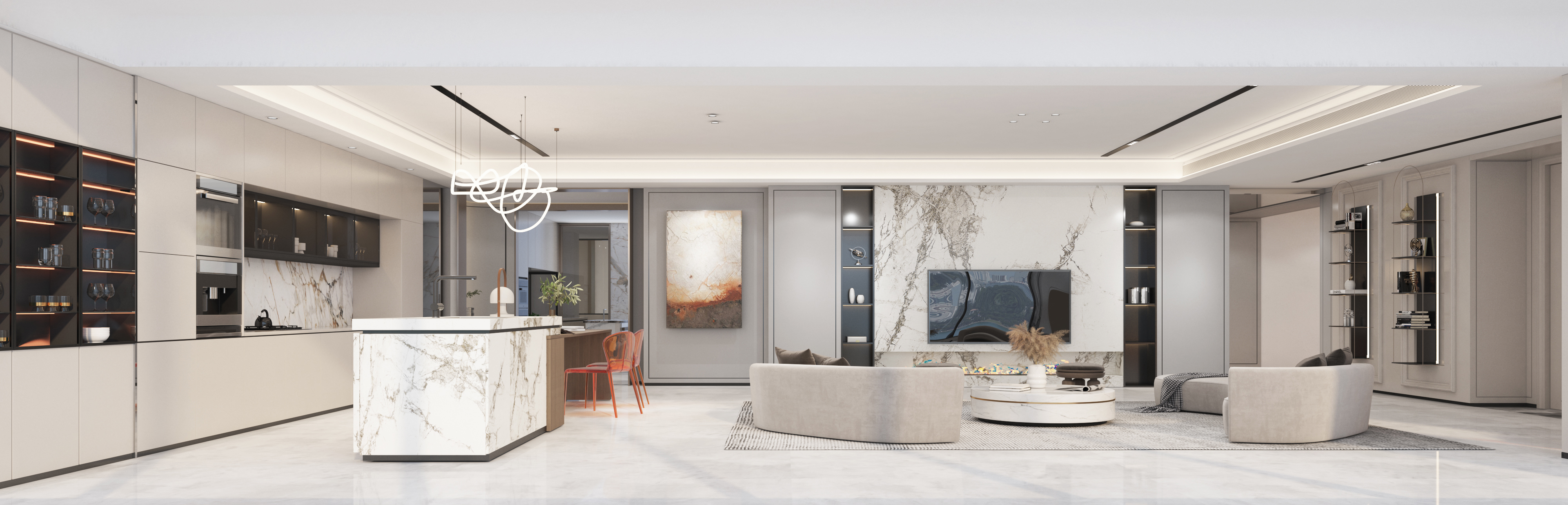 案例|原创装修案例|奶茶色格调温暖了这个冬天!意式轻奢风让你有一个高贵典雅的体验!