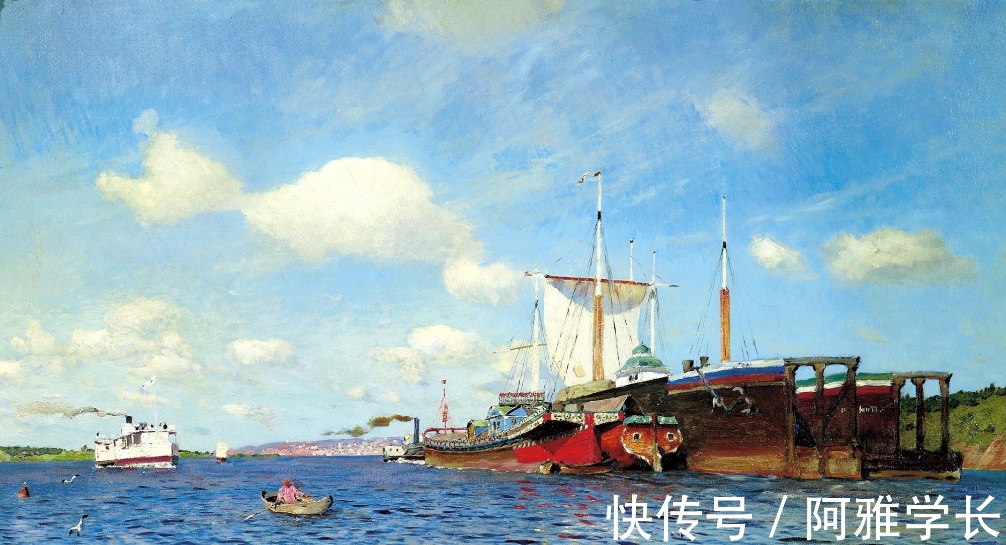 忧郁美|列维坦:一向以忧郁美画风著称,但也画过几幅艳丽愉悦的风景油画
