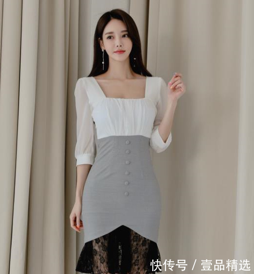 女神|女神孙允珠高清时尚搭配：灰蒙紫雾白月牙温柔扇叶衣裙