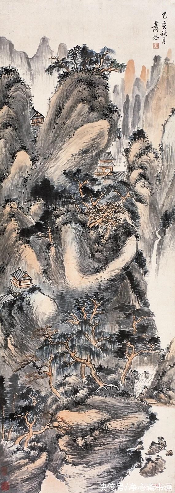 山水|不愧是国画大师的山水，太精彩了，养眼!