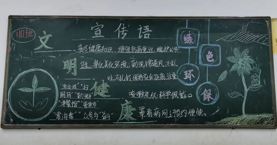 同学们@争做文明小卫士，这些爱卫黑板报、手抄报生动、形象！