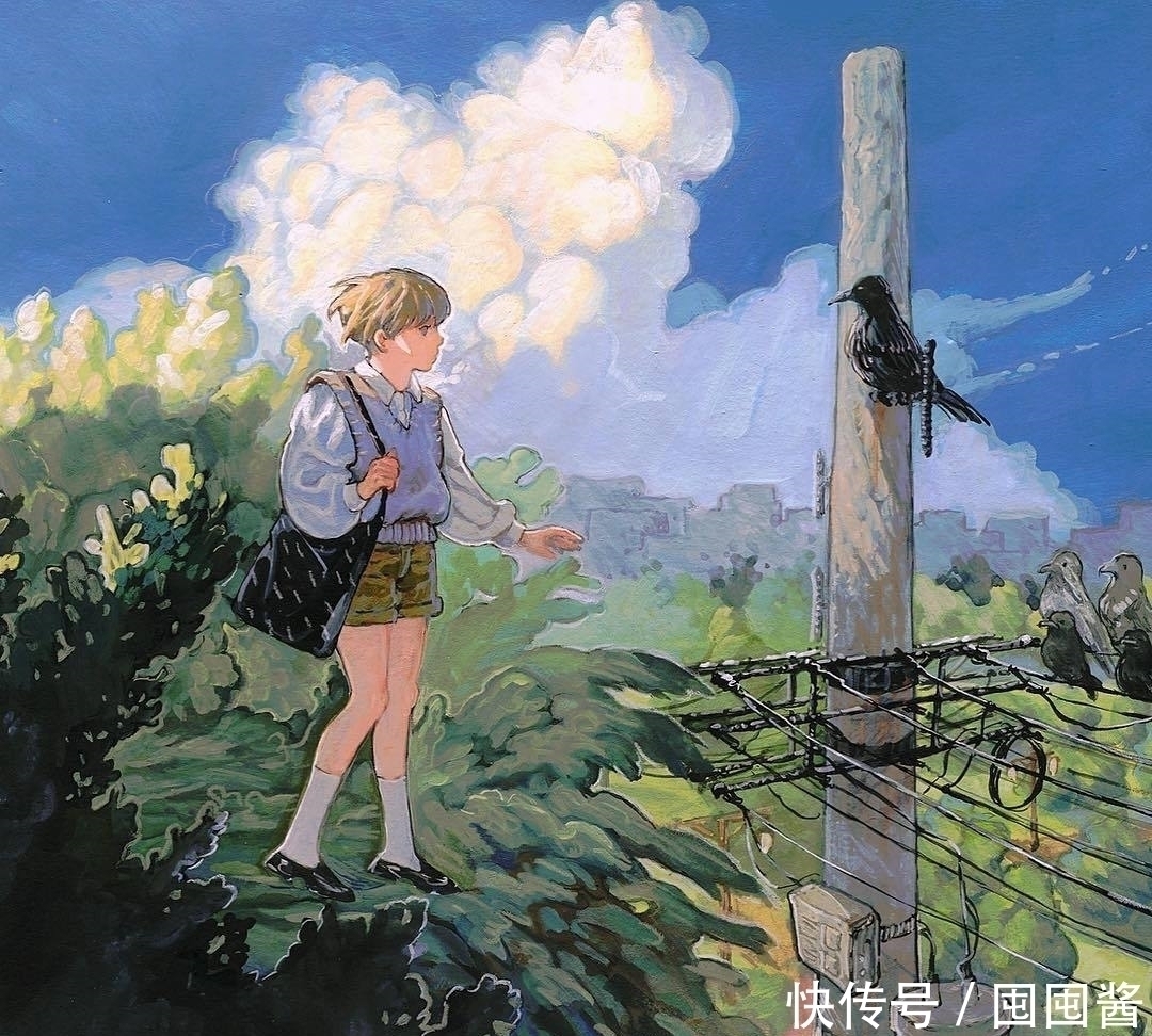 插画|看她画水彩都好治愈,她的插画人物随意、慵懒