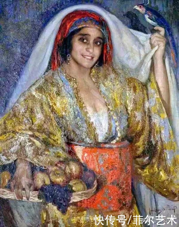 何塞·|西班牙画家何塞·克鲁斯·埃雷拉女性人物油画作品欣赏