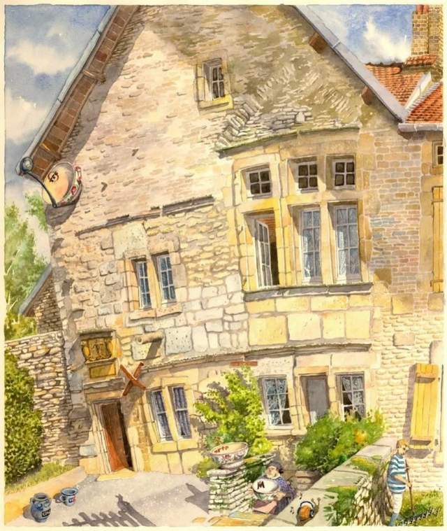 水彩&颇有想象力的插画:童话故事般的建筑水彩