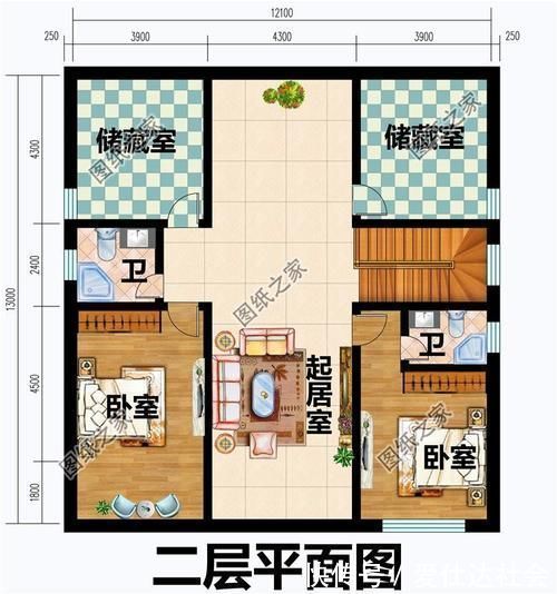 经济|一层半农村建房设计图,美观实用还经济,有这样的房子谁还住楼房