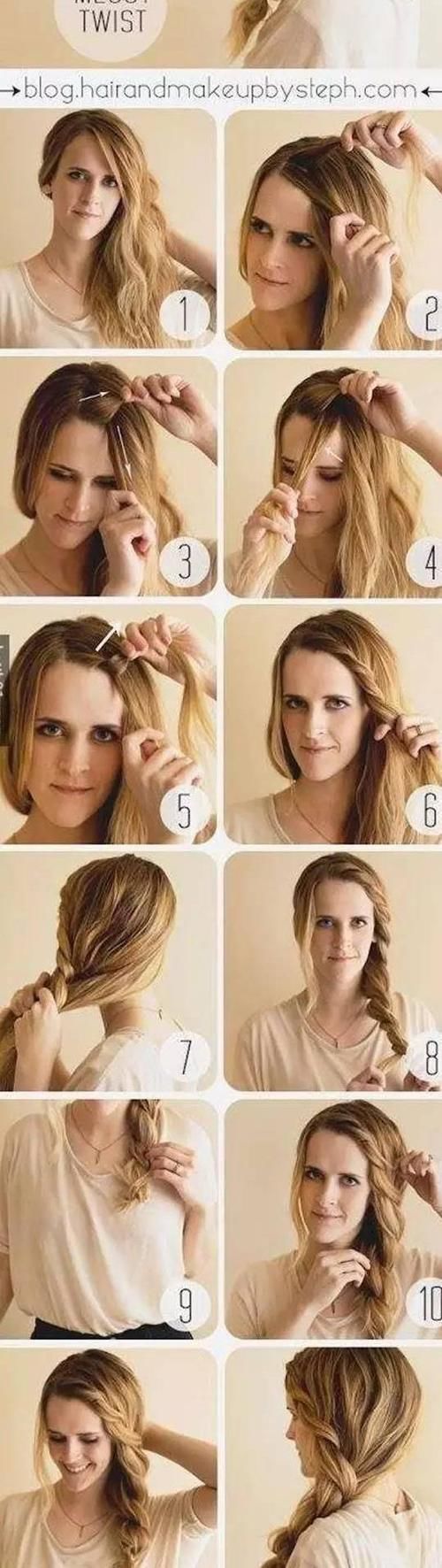 马尾的20种扎法，比披头散发好看多了！