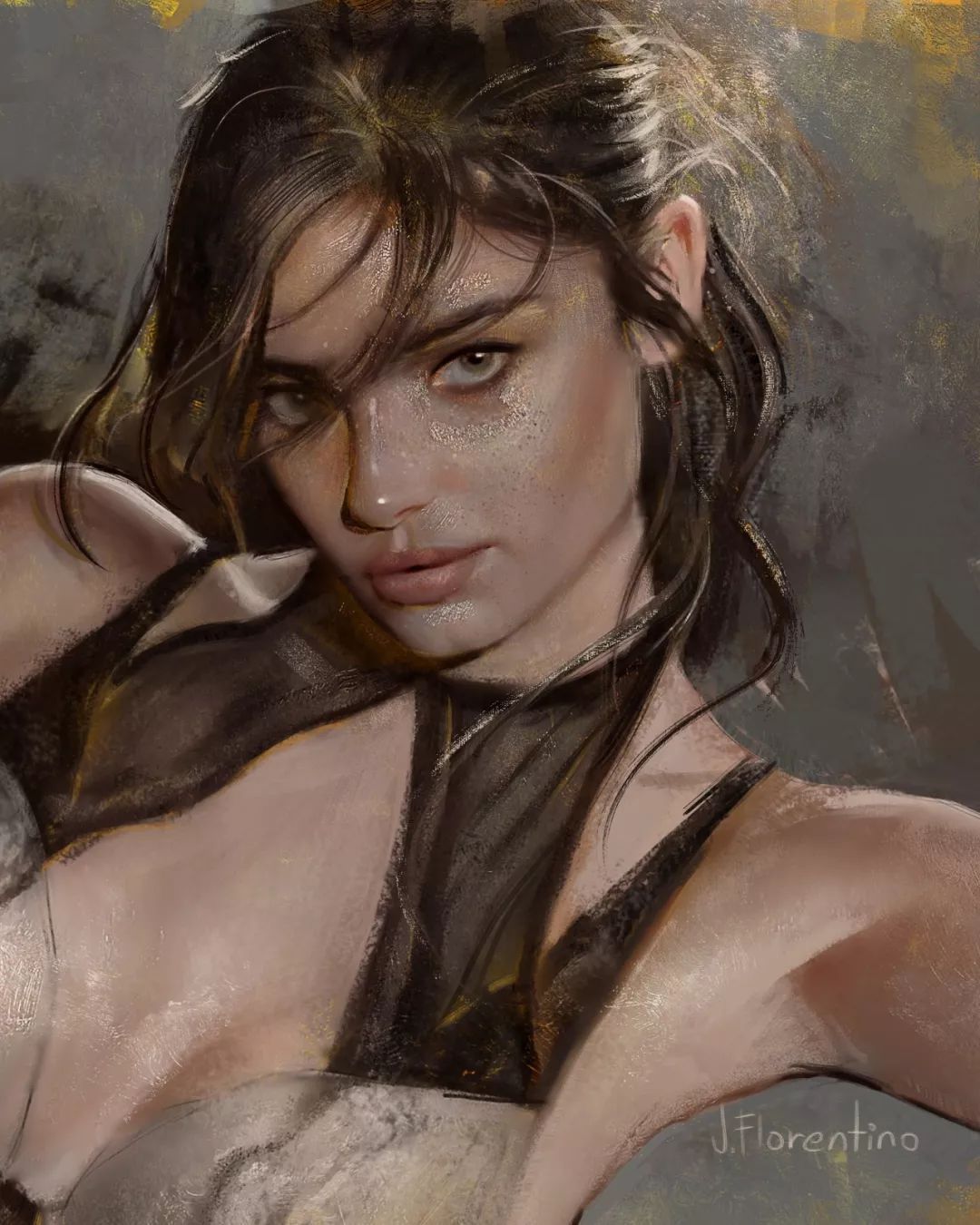 暗部$这三位艺术家的画中女子,楚楚动人,美若天仙