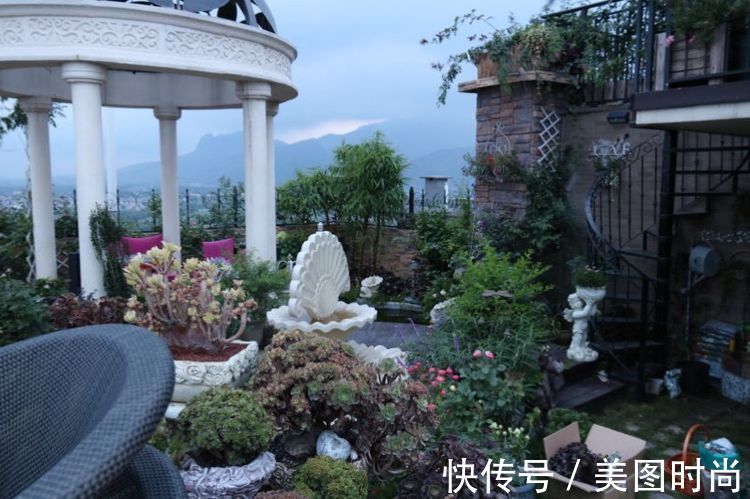 花草|历时一年,在31楼打造300㎡“屋顶花园”,如今美成了仙境
