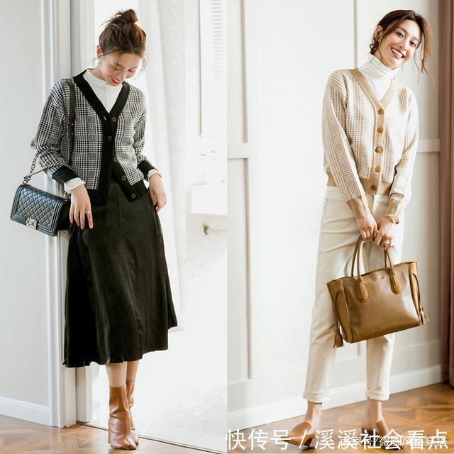 针织开衫在秋天的优雅穿法，一眼就爱上的温柔