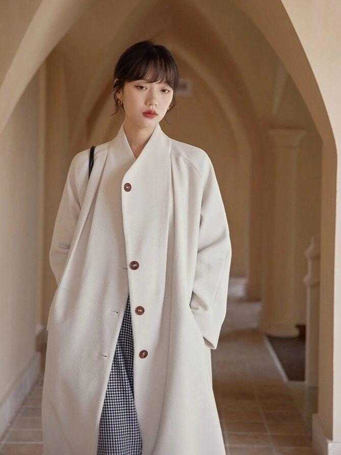卡其色|这个冬季岂会无衣,肉桂粉大衣清新淡雅