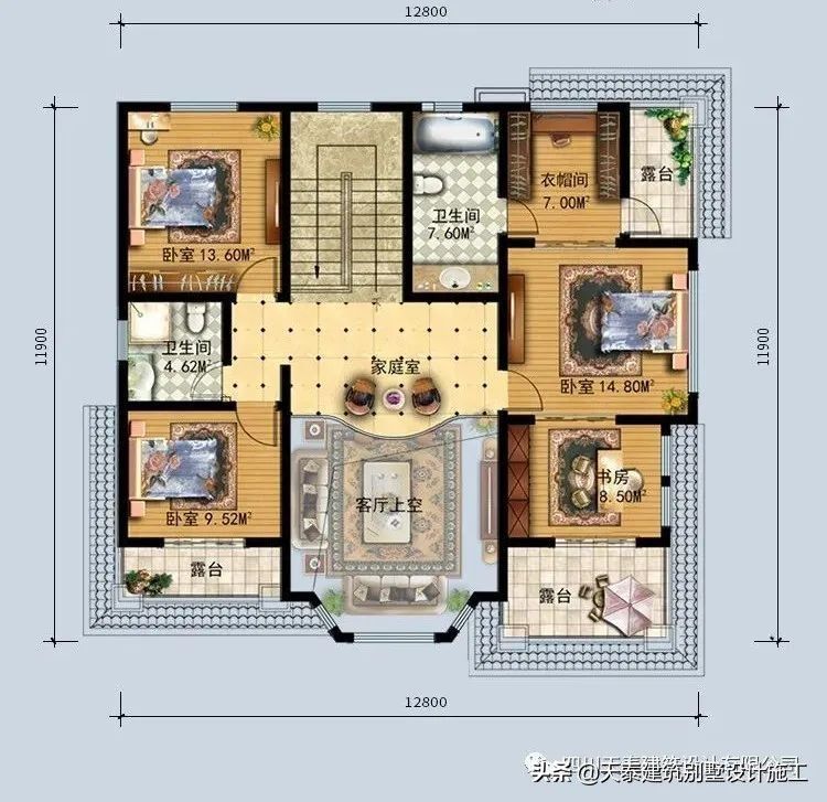 简欧风格|四川绵阳二层简欧风格别墅造价30万 农村小洋房设计图纸施工队